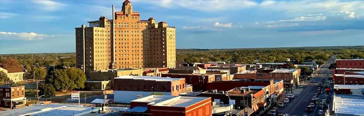 Aerial view of Mineral Wells, Texas