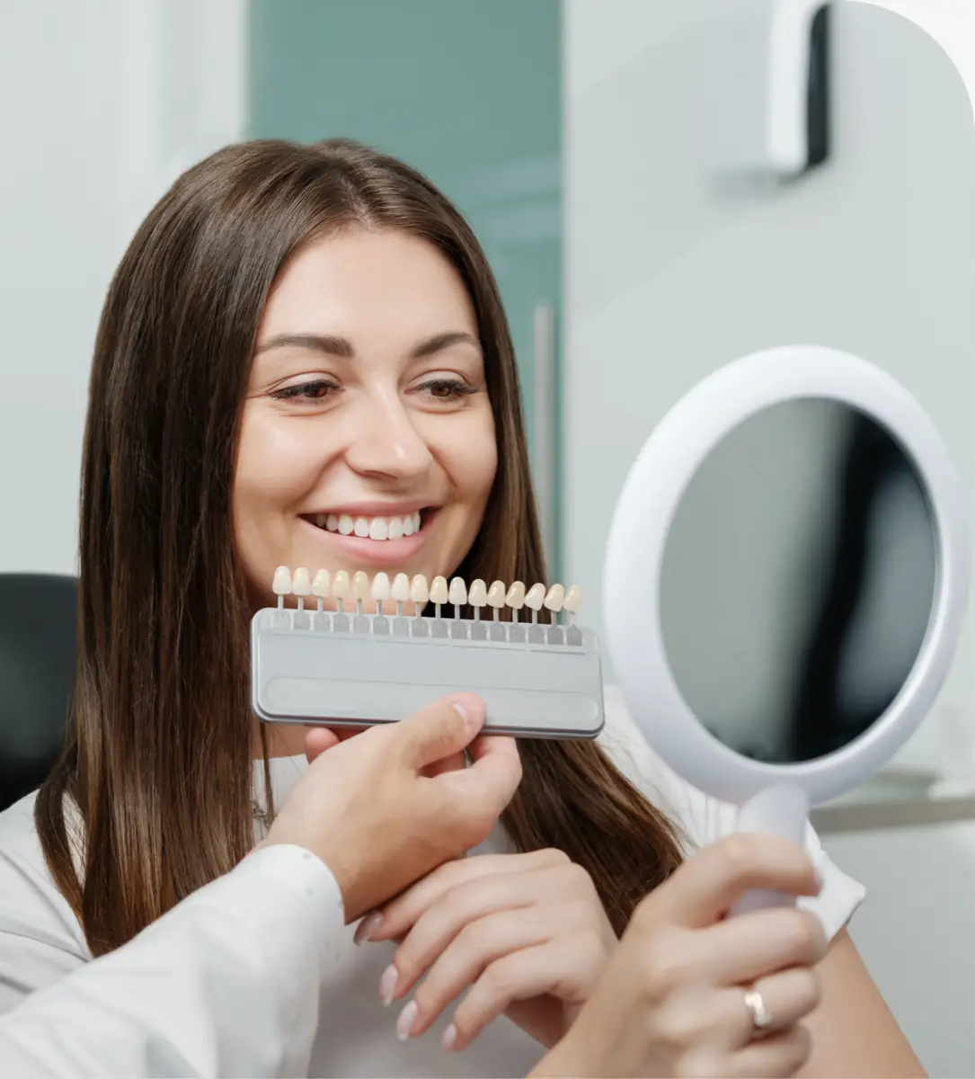 Beautiful smile transformation with porcelain veneers at Brazos River Dental